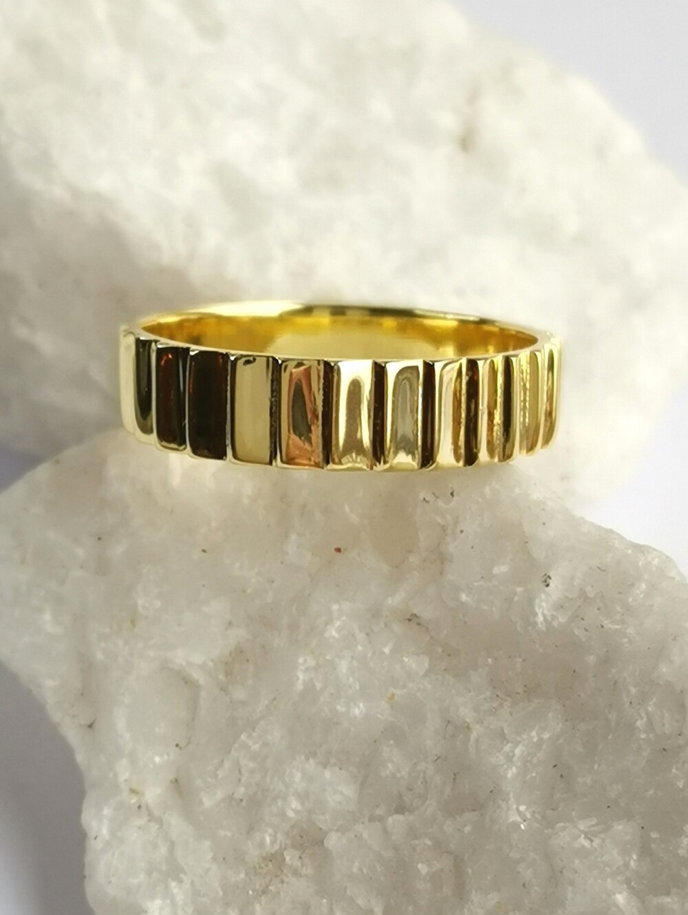 Eternity Band Ring 14K Gold over Sterling Silver Size 7 🆕